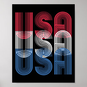 USA 4. Juli Retro Independence Day Poster