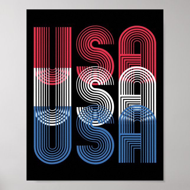 USA 4. Juli Retro Independence Day Poster (Vorne)