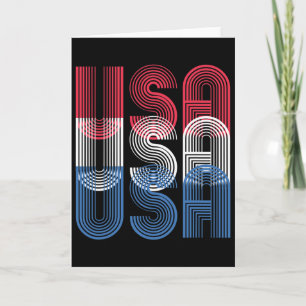 USA 4. Juli Retro Unabhängigkeitstag Karte