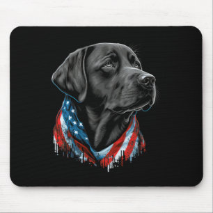 USA 4. Juli Schwarz Patriotischer Amerikanischer L Mousepad