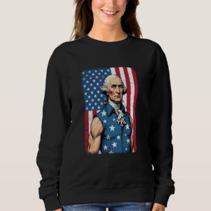 USA 4. Juli Teddy Roosevelt Funny Workout Musc Sweatshirt