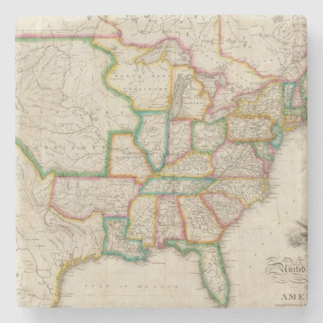 USA 4 STEINUNTERSETZER (Vorderseite)