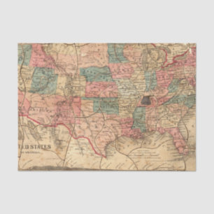 USA 8 SEIDENPAPIER