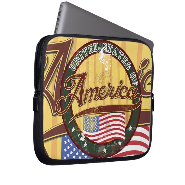USA-Abzeichen Laptopschutzhülle (Vorne Rechts)