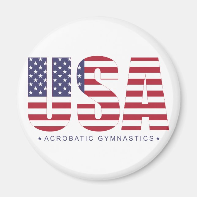 USA Acrobat Gymnastics Magnet (Vorne)
