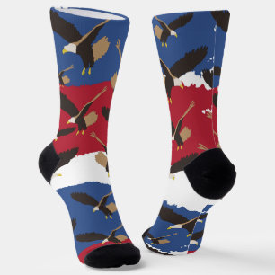 USA Adler Vogel Patriotische amerikanische Flagge  Socken