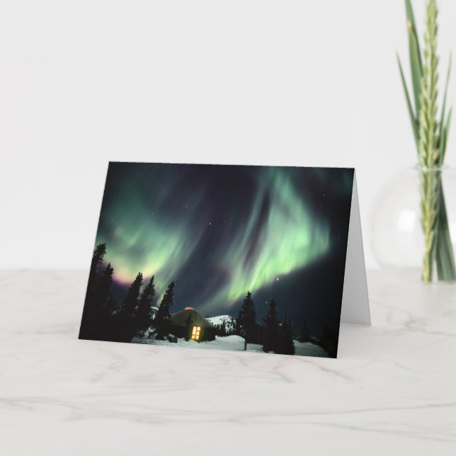 USA, Alaska, Chena Hot Springs.Aurora Karte (Vorderseite)