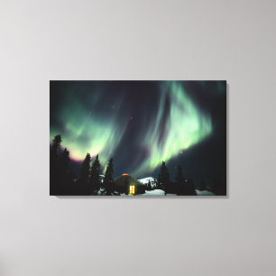 USA, Alaska, Chena Hot Springs. Aurora Leinwanddruck