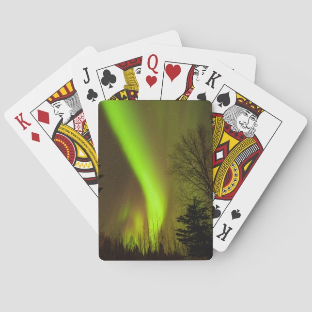 USA, Alaska, Chena Hot Springs. Aurora-Sicht Spielkarten (Rückseite)