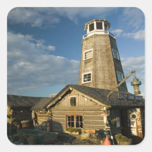 USA, ALASKA, KENAI-HALBINSEL, HOMER: Homer Spit Quadratischer Aufkleber