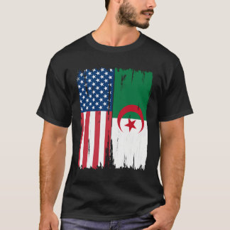 Usa Algerien Flag Hoodie T-Shirt