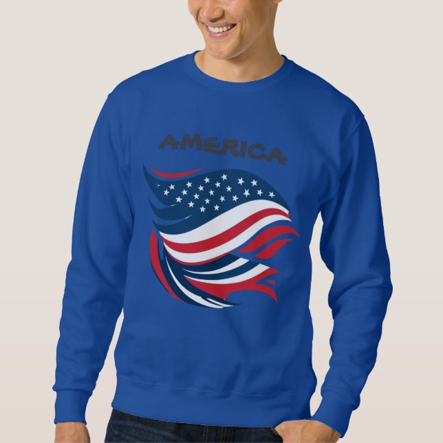 USA AMERCA FLAG SWEATSHIRT (Vorderseite)