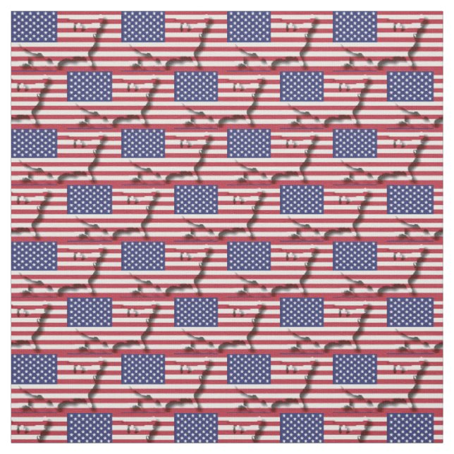 USA AMERICA Flag Map Kontur Stoff (Muster)