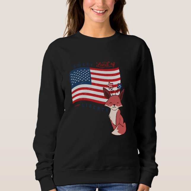 USA America Sweet land liberty animals Sweatshirt (Vorderseite)