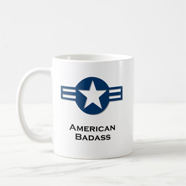 USA American Badass Blue Kaffeetasse (Links)