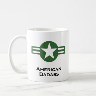 USA American Badass Green Kaffeetasse
