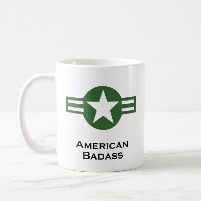 USA American Badass Green Kaffeetasse (Links)