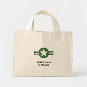 USA American Badass Green Mini Stoffbeutel