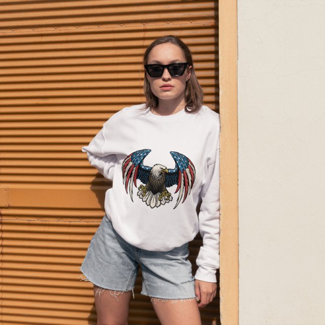USA American Bald Eagle; Red White and Blue T-Shirt (Von Creator hochgeladen)