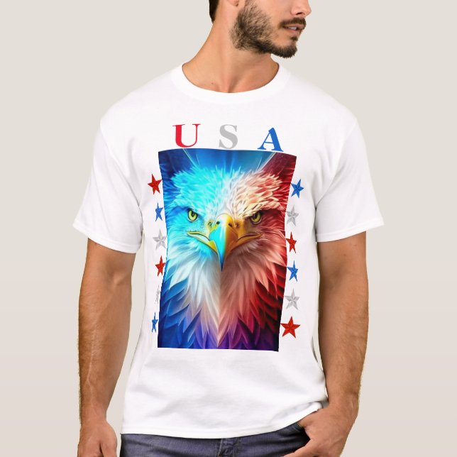 USA American Bald Eagle T - Shirt (Vorderseite)