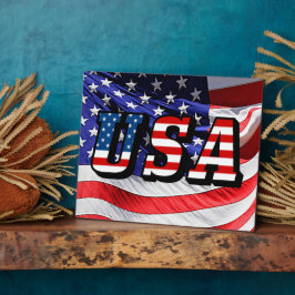 USA - American Flag Fotoplatte