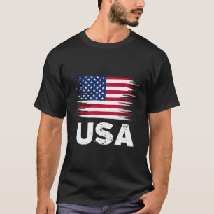 USA - American Flag Hoodie Sports Soccball T-Shirt
