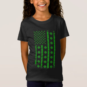 Usa American Flag Irish Kleeblatt Saint St Patrick T-Shirt