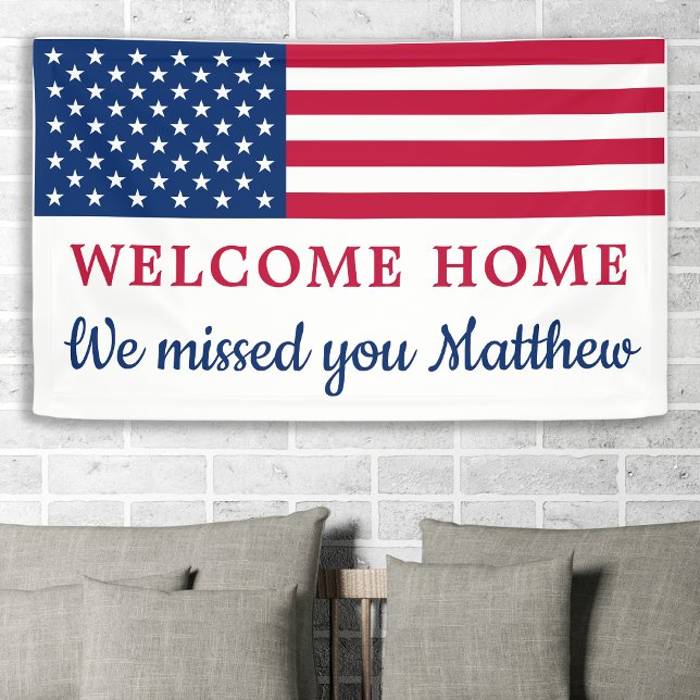 USA American Flag Military Welcome Zuhause Party Banner (Von Creator hochgeladen)