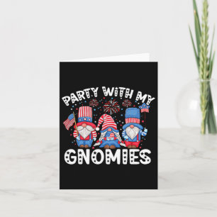 USA American Flag Patriotic Gnomes feiert 4. Karte