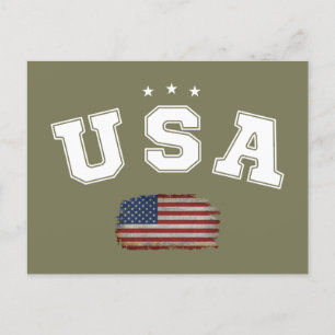 USA American Flag Patriotic Veterans 4. Juli Postkarte