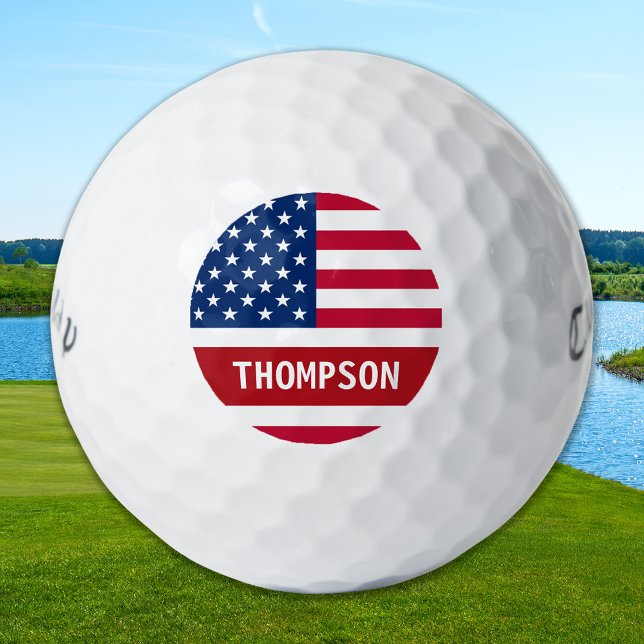 USA American Flag Personalisiert Patriotic Golfball (Von Creator hochgeladen)