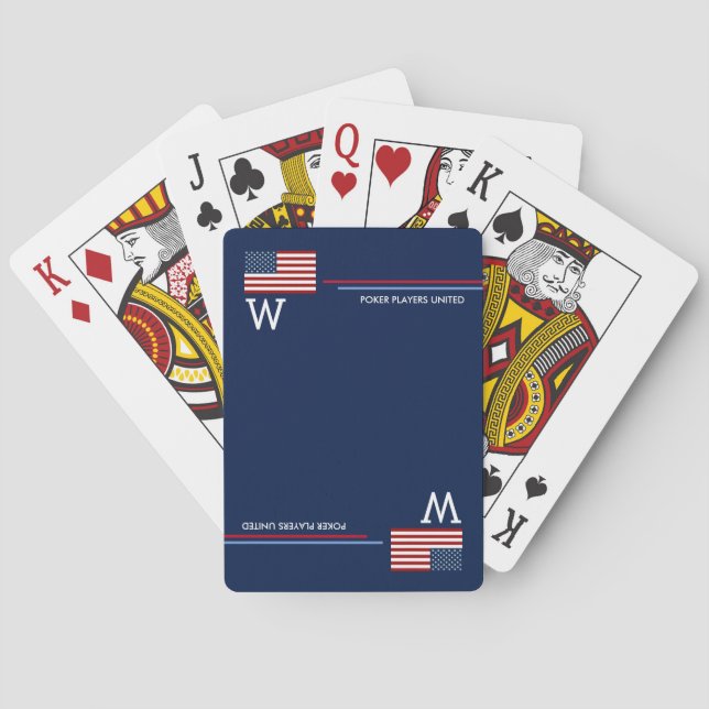 USA American Flag personalisiert Spielkarten (Rückseite)