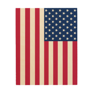 USA American Flag Stars Stripes Woods Wall Leinwan Holzleinwand