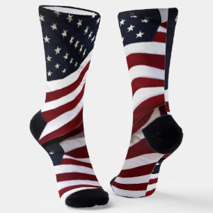 USA American Flags Patriotic Socken