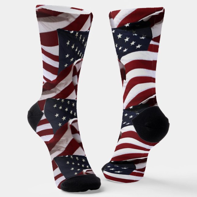 USA American Flags Patriotic Socken (Gewinkelt)
