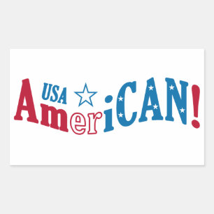 USA AmeriCAN! Sonderaufkleber Rechteckiger Aufkleber
