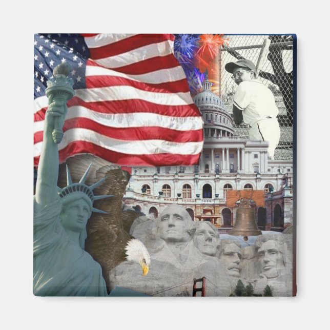 USA American Symbols Magnet (Vorne)