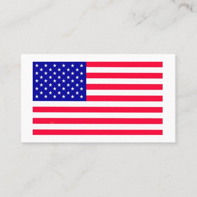 USA American US Flag Business Card Visitenkarte (Vorderseite)
