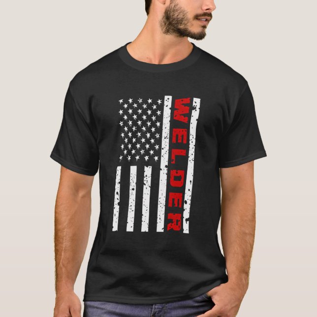 USA American Welding Worker Metalworking Lover Wel T-Shirt (Vorderseite)