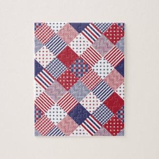 USA Americana Diagonal Red White & Blue Quilt