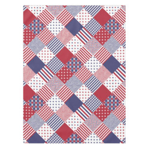 USA Americana Diagonal Red White & Blue Quilt Tischdecke