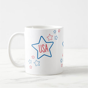 Usa Americana Fourth Of July Sternschnuppen Kaffeetasse