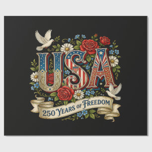 USA Amerika 1776-2026 250 Jahre Freiheit Geschenkpapier