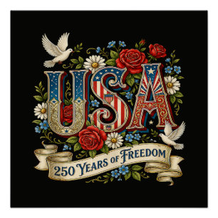 USA Amerika 1776-2026 250 Jahre Freiheit Poster