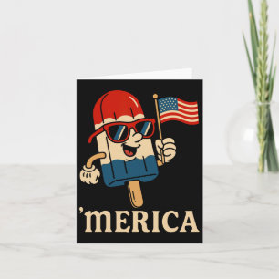 USA Amerika 4. Juli Männer Frauen Kinder Funny Pat Karte