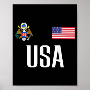 Usa Amerika Flagge Fußball Fußball Fan Männer Frau Poster