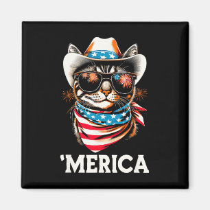 Usa Amerika Katze 4. Juli Männer Frauen Kinder Lus Magnet