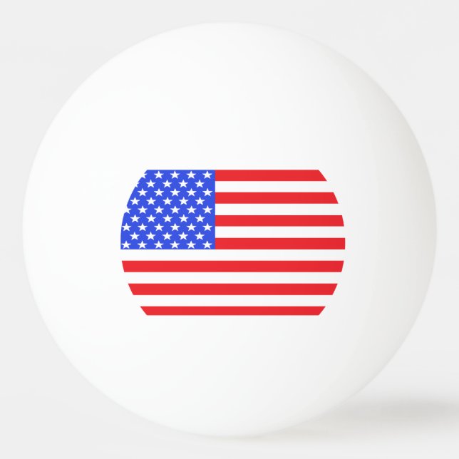 USA Amerika rote weiße blaue PingPong-Bälle Tischtennisball (Vorderseite)