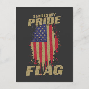USA Amerikaner 4. Juli Patriotic Pride Flag Postkarte