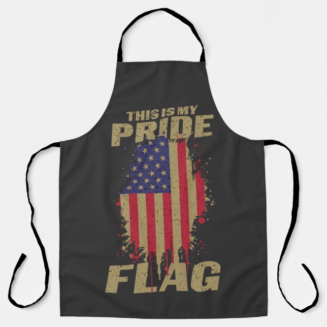 USA Amerikaner 4. Juli Patriotic Pride Flag Schürze (Vorderseite)